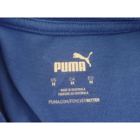 Puma Box Out Basketball Graphic T-Shirt Mens Size M Blue Casual Crew Neck - Picture 6 of 6